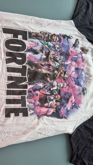 Camiseta Fortnite - Blanco y Negro