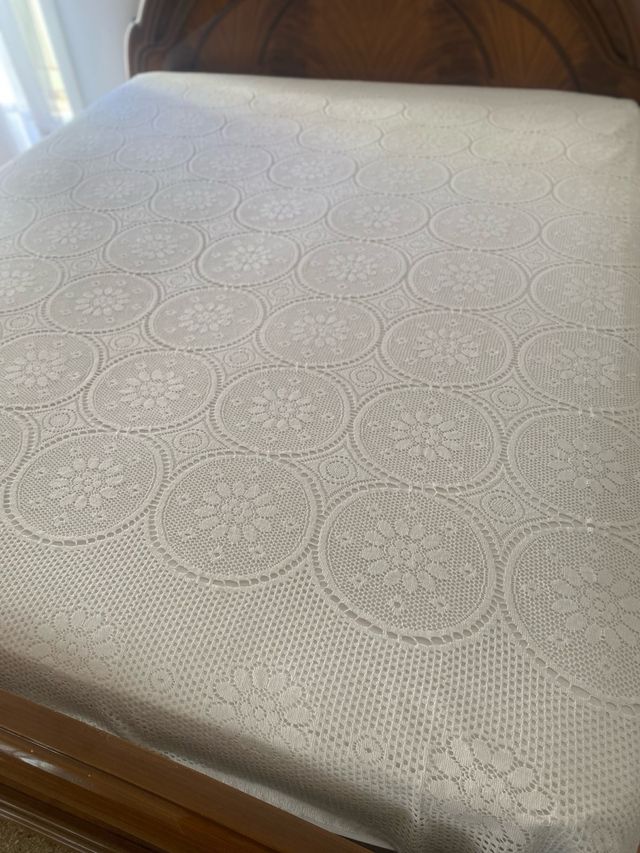 Copriletto pizzo bianco