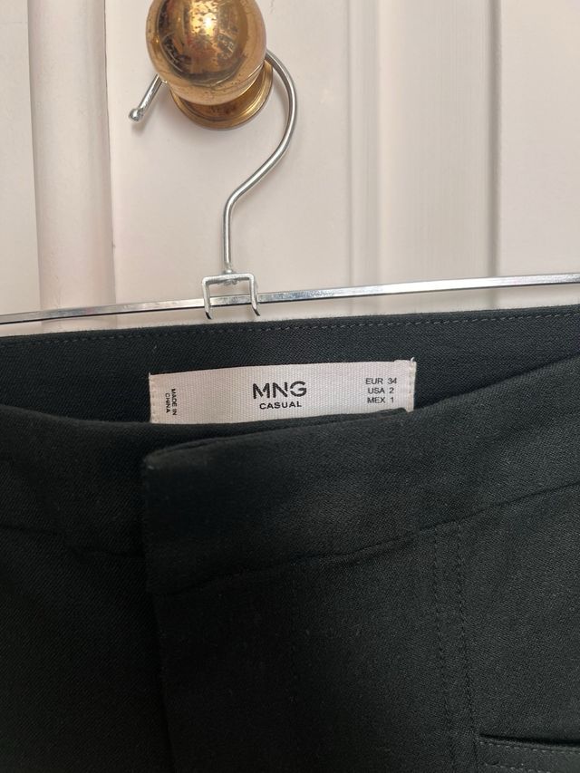 Pantalones Mango negros -talla 34