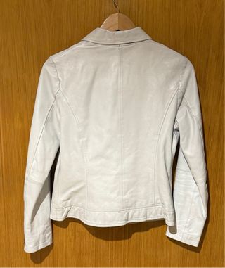 Chaqueta biker Bianco piel blanca - Talla M