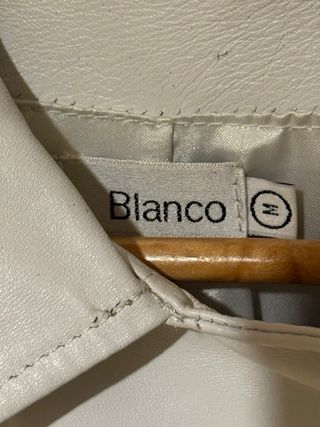 Chaqueta biker Bianco piel blanca - Talla M