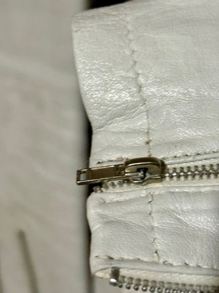 Chaqueta biker Bianco piel blanca - Talla M