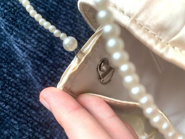 Rose pearl 2way handbag