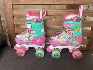 Patines infantiles de 4 ruedas con luces 