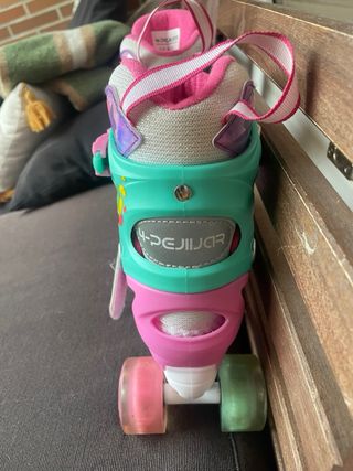 Patines infantiles de 4 ruedas con luces 
