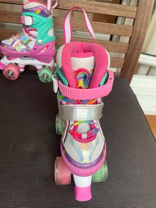 Patines infantiles de 4 ruedas con luces 