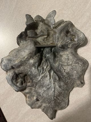 Posacenere in peltro Art Nouveau con fata