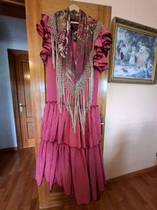 Traje Flamenca burdeos talla 52