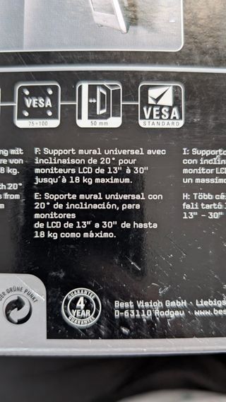 Soporte mural universal para televisión