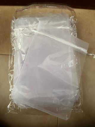 Bolsas de tul blancas