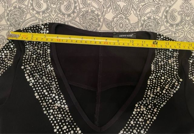 Miniabito Denny Rose nero strass