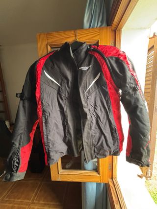 Chaqueta moto hombre
