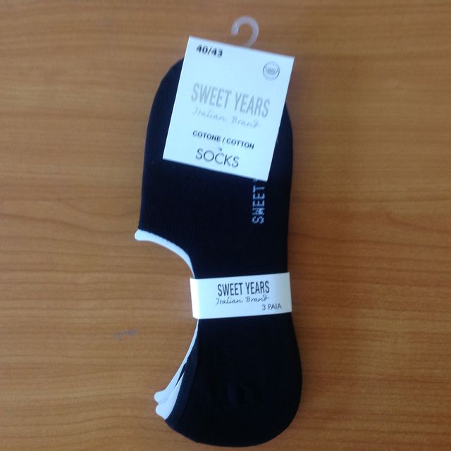 6 Paia Calzini Pari Scarpa Fantasmini Uomo/Ragazzo