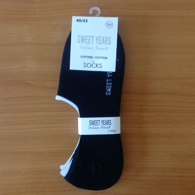 6 Paia Calzini Pari Scarpa Fantasmini Uomo/Ragazzo