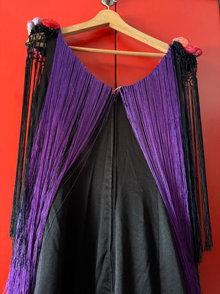 Vestido de Flamenca-Seillanas hecho a mano: Negro 