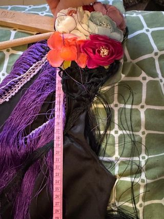 Vestido de Flamenca-Seillanas hecho a mano: Negro 