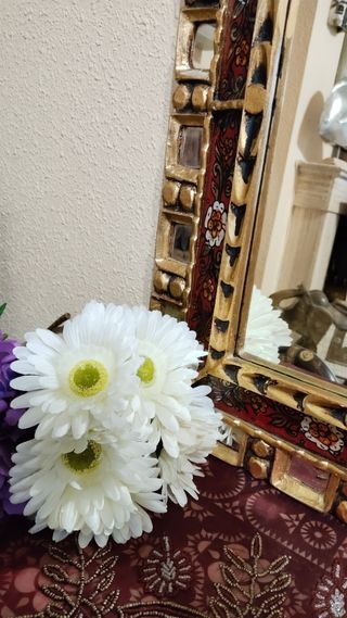 ANTIGUO ESPEJO PERUANO DE MADERA