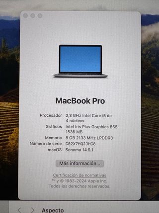 MacBook Pro 13" 2018 gris espacial