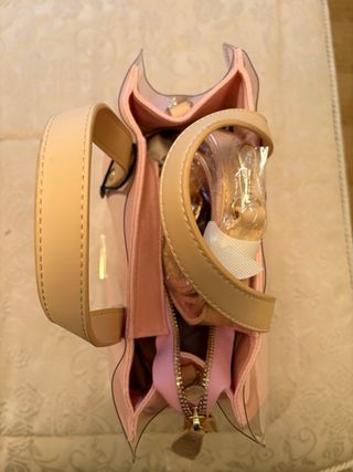 Bolso bandolera rosa claro