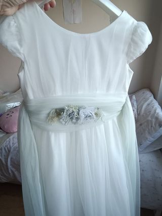 Vestido comunión COCONUT blanco-verde