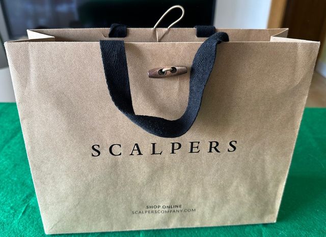 Bolsa Scalpers natural con logo azul