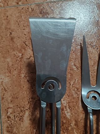 3 Utensilios Barbacoa Acero Inoxidable