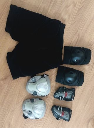 Patines Rollerblade  en línea  y protecciones. 