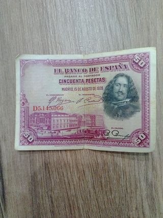 5 billetes 50 Pesetas España
