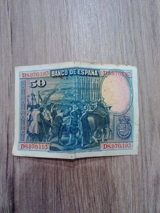 5 billetes 50 Pesetas España