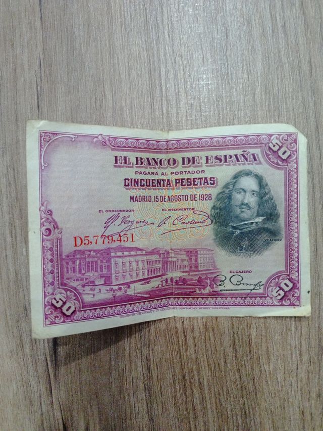 5 billetes 50 Pesetas España