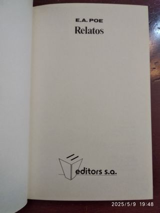 Relatos de E.Allan Poe. Grandes escritores