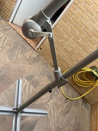 Sombrilla jardín - Parasol beige y gris