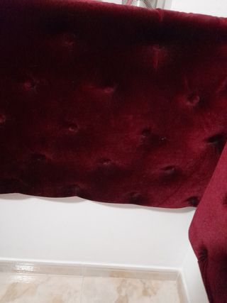 Cabecero terciopelo Rojo