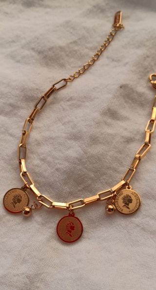 Pulsera con monedas reina elisabeth