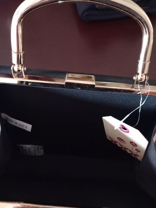 Bolso fiesta negro dorado