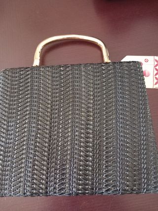 Bolso fiesta negro dorado