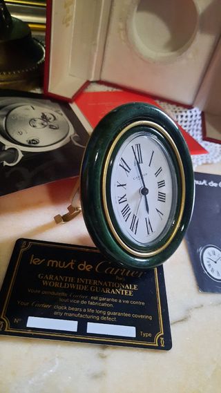 Orologio sveglia Cartier verde