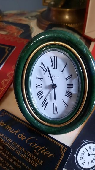 Orologio sveglia Cartier verde