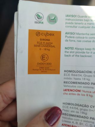 Silla coche Cybex sirona platinum