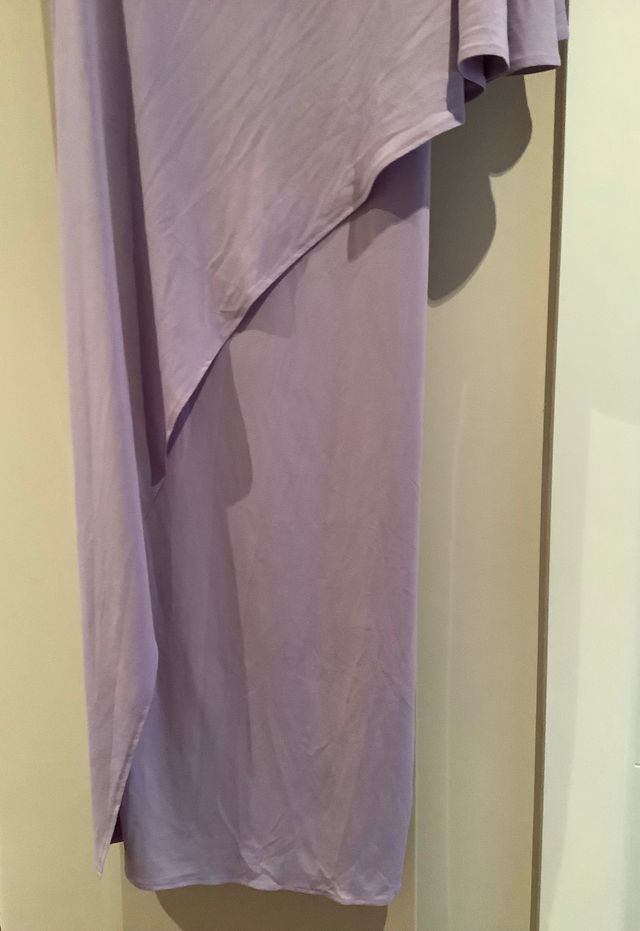 Vestido largo malva de Mango talla S