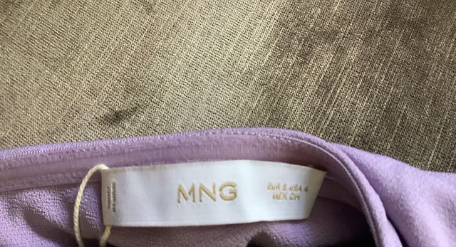 Vestido largo malva de Mango talla S