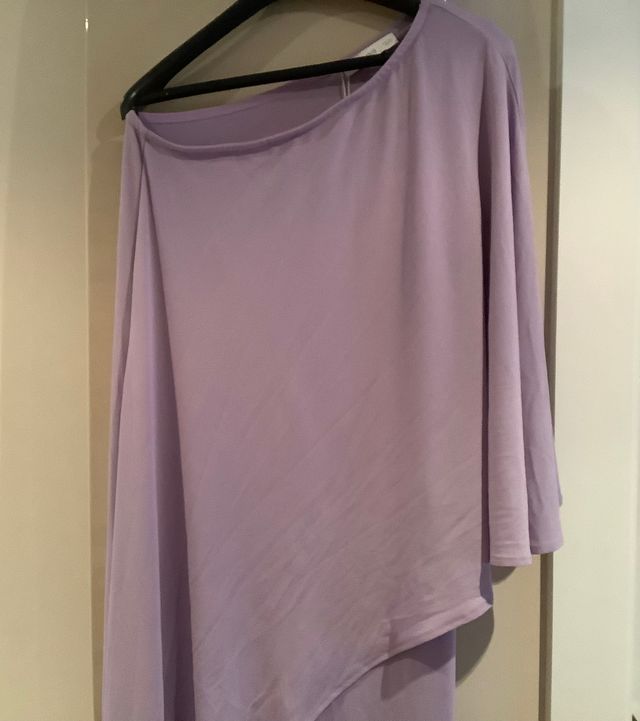 Vestido largo malva de Mango talla S