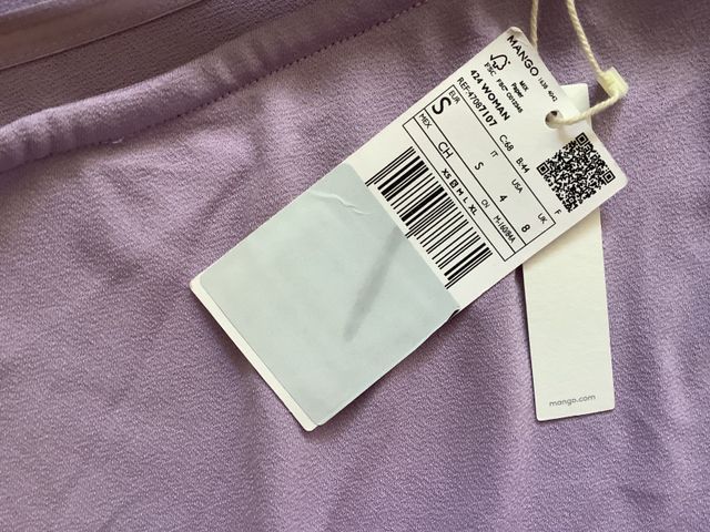 Vestido largo malva de Mango talla S