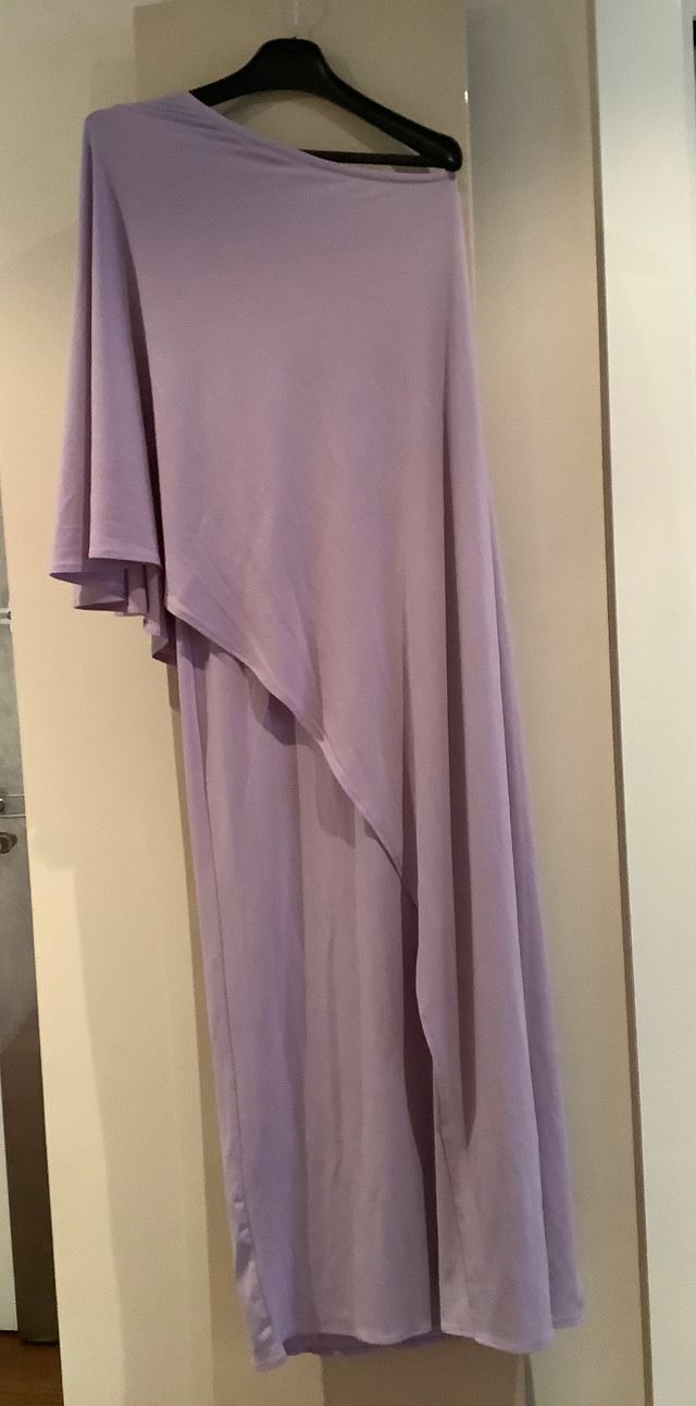 Vestido largo malva de Mango talla S