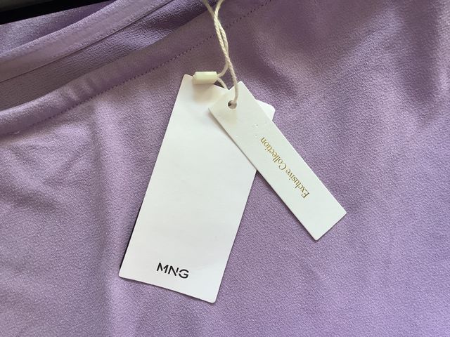 Vestido largo malva de Mango talla S