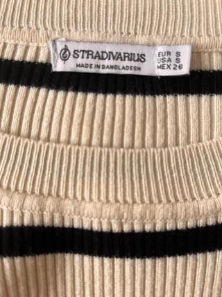 Vestido rayas Stradivarius blanco-negro