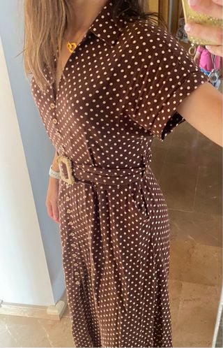 Vestido Zara Lunares XS. 
