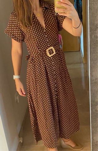 Vestido Zara Lunares XS. 