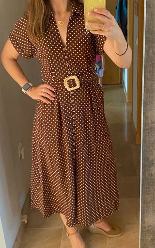 Vestido Zara Lunares XS. 
