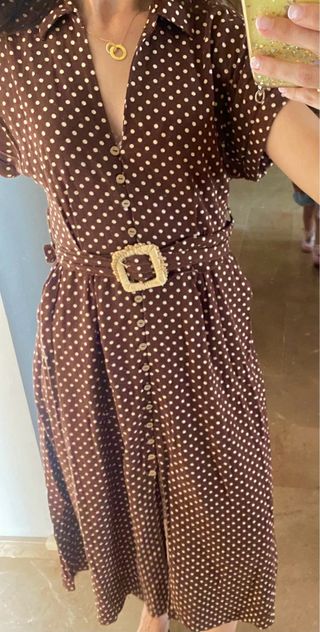Vestido Zara Lunares XS. 